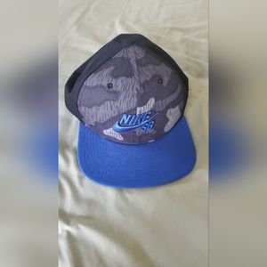 Sleek Nike SB Snapback Hat - Black and Blue - One Size Fits Most